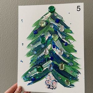 Bedazzled Christmas Tree Painting